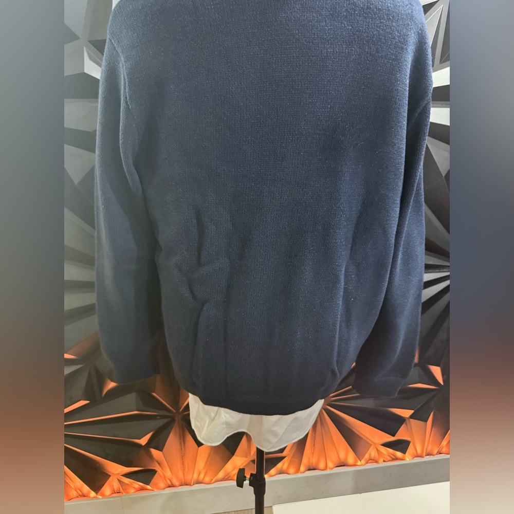 Polo Ralph Lauren Navy Cardigan with Logo - Picture 3 of 4
